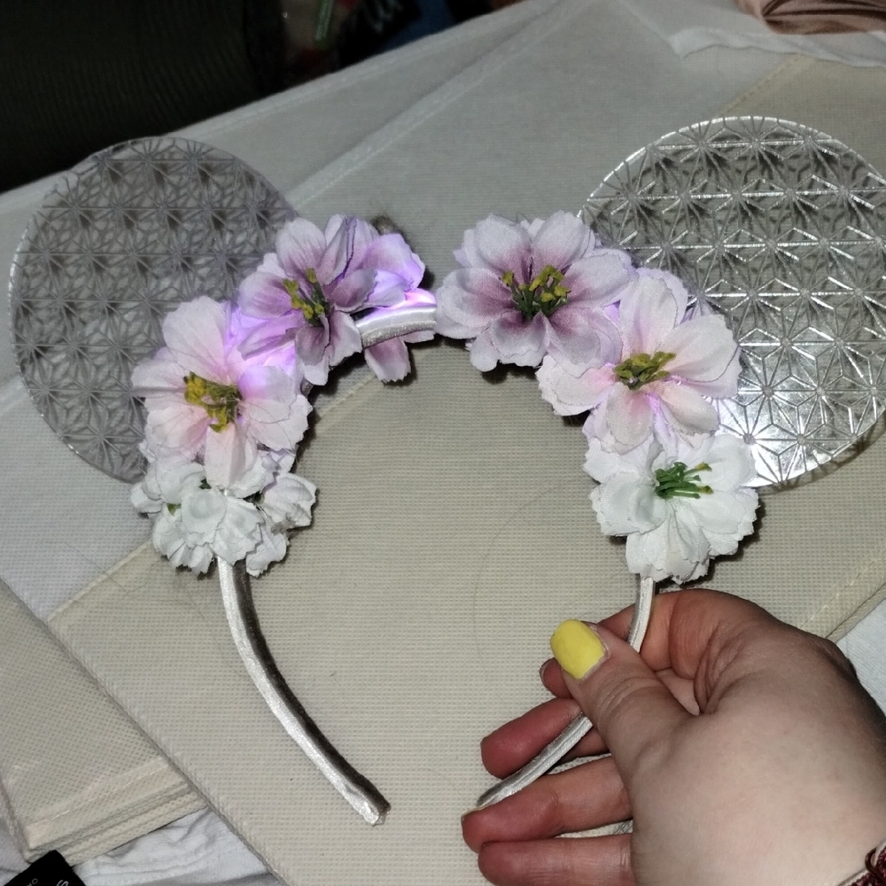 Disney Inspired Epcot Desging Floral Light-up Ears